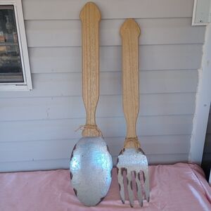 Hobby Lobby Large Fork & Spoon For Decor